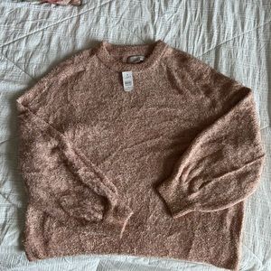 Loft New With Tags Rose Gold Metallic Sweater XL